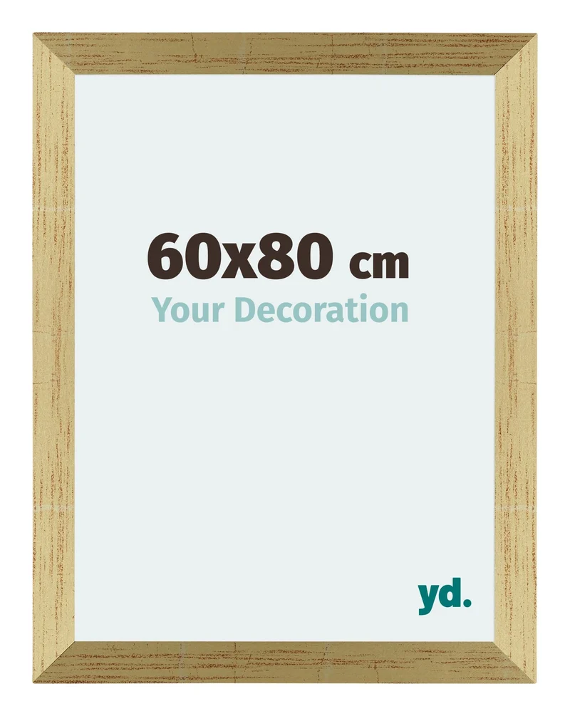 Bilderrahmen 60x80 cm - Goldglanz - MDF - Mura