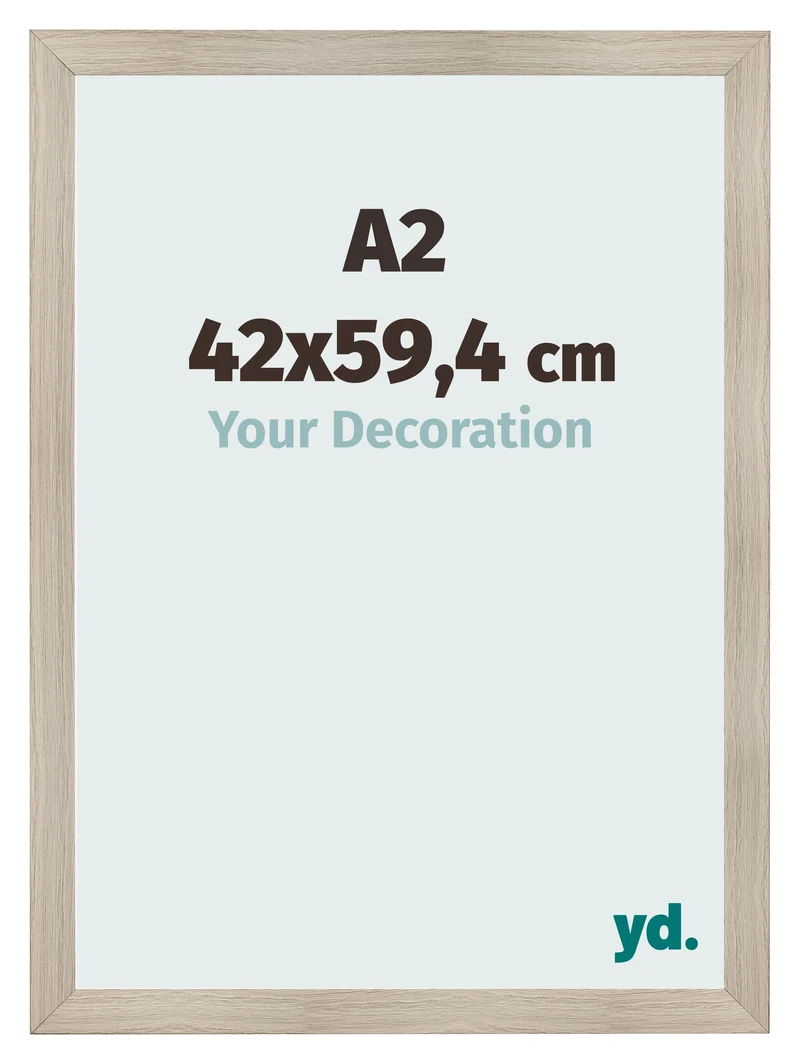 Bilderrahmen A2 - 42x59,4 cm - Eiche Hell - MDF - Pisa