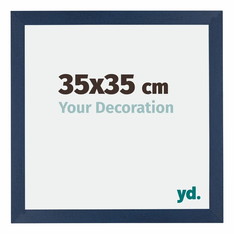 Bilderrahmen 35x35 cm - Dunkelblau Gewischt - MDF - Mura