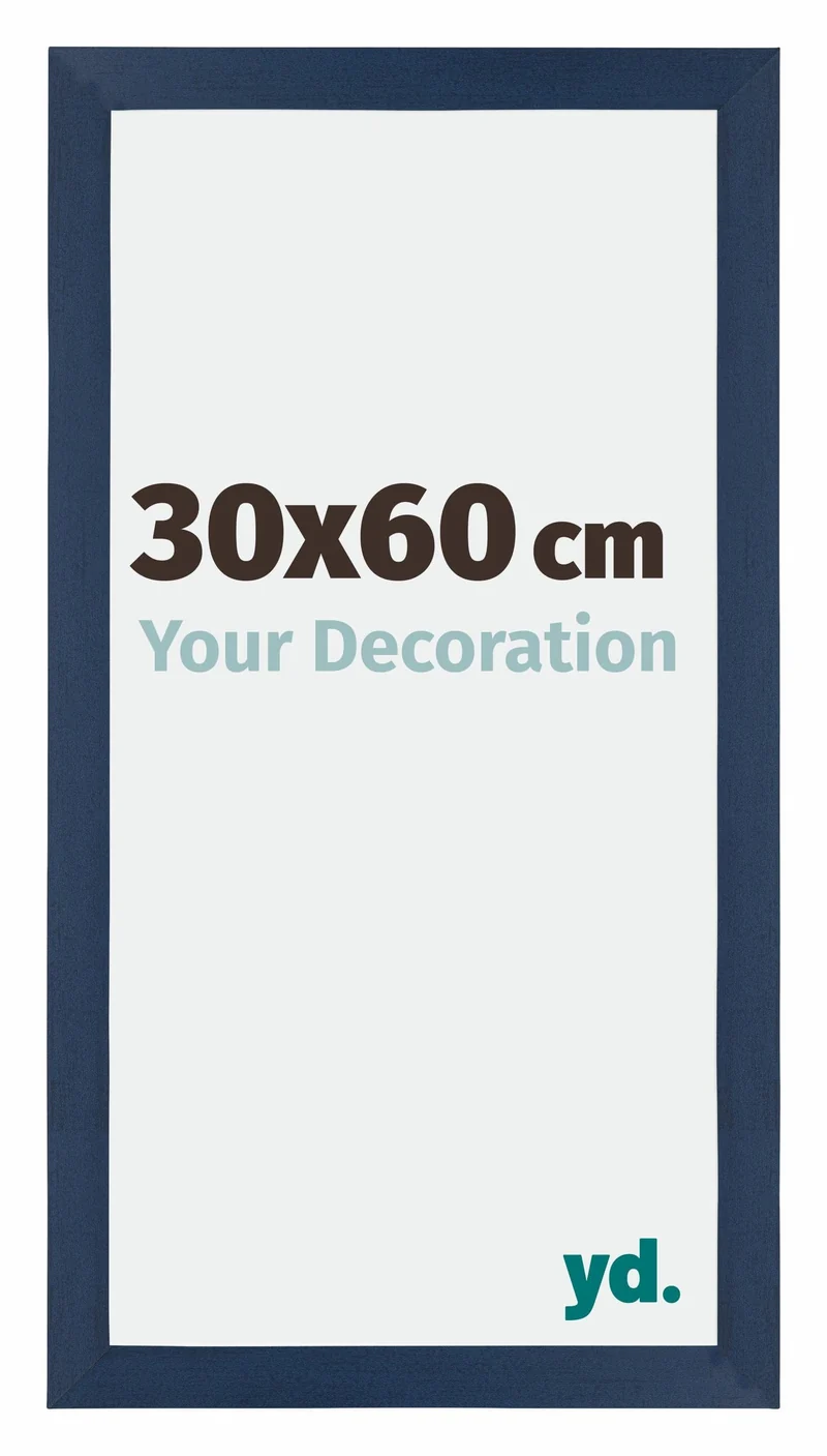 Bilderrahmen 30x60 cm - Dunkelblau Gewischt - MDF - Mura