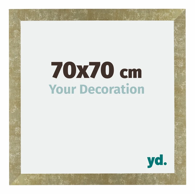 Bilderrahmen 70x70 cm - Gold Antik - MDF - Mura