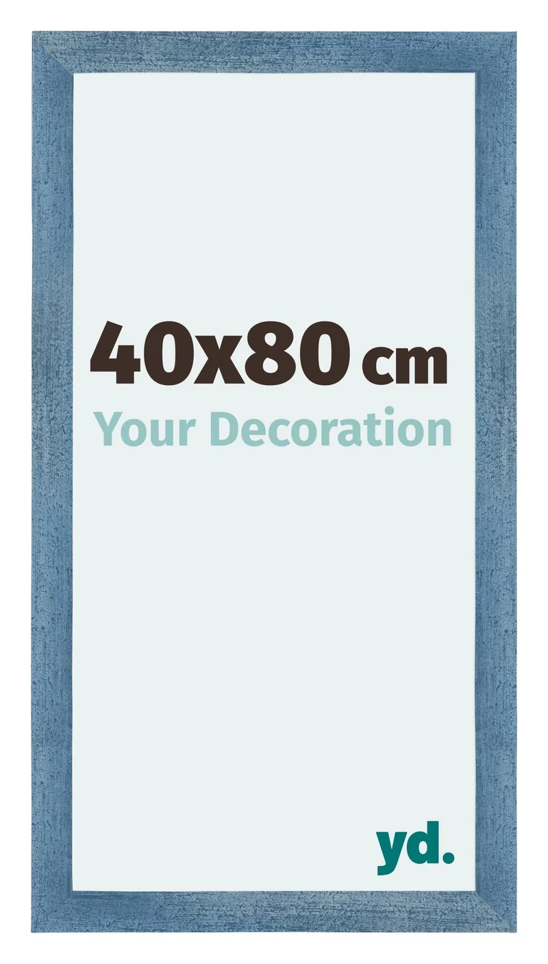 Bilderrahmen 40x80 cm - Hellblau Gewischt - MDF - Mura