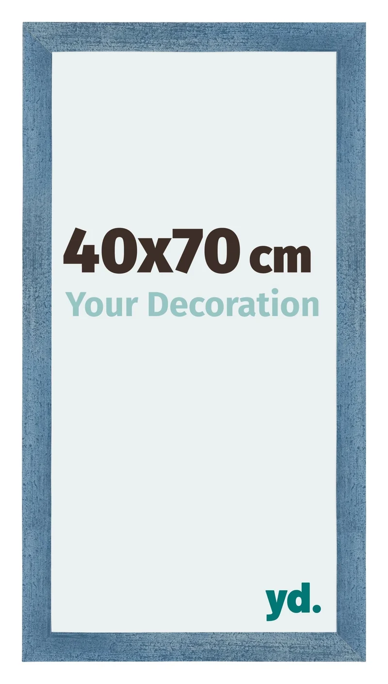 Bilderrahmen 40x70 cm - Hellblau Gewischt - MDF - Mura