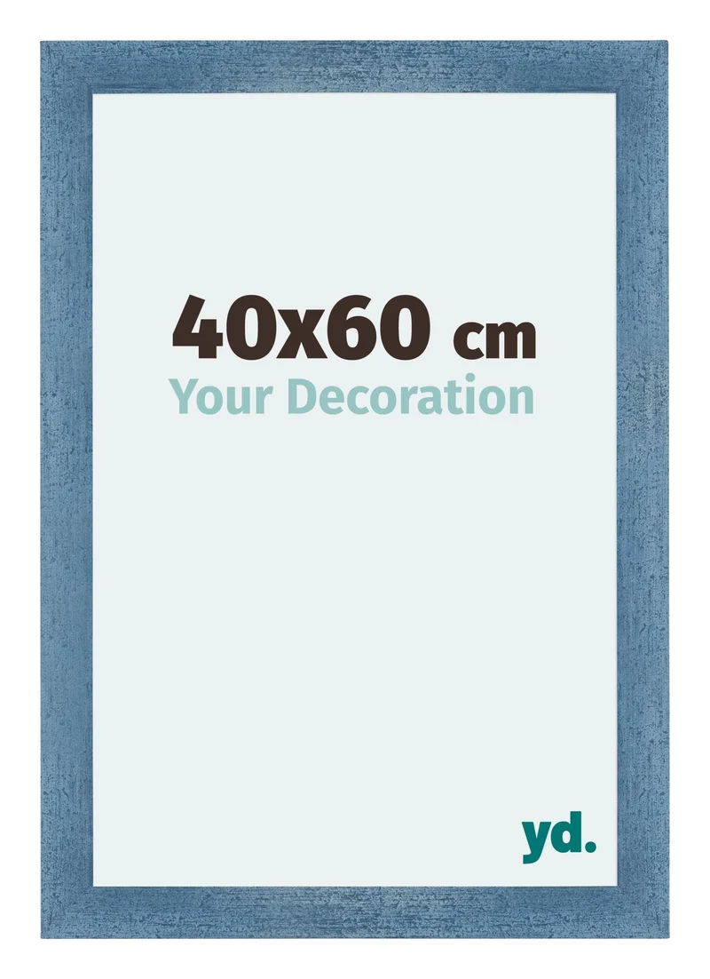 Bilderrahmen 40x60 cm - Hellblau Gewischt - MDF - Mura