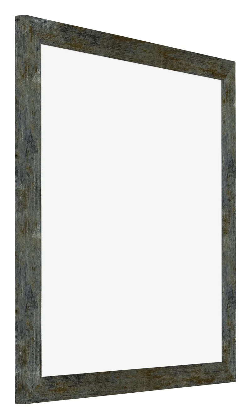 Bilderrahmen 55x55 cm - Blau Gold Meliert - MDF - Mura