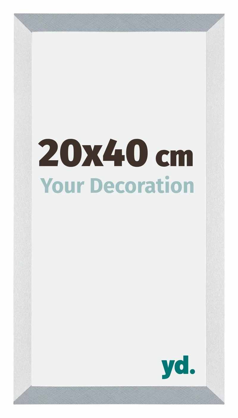 Bilderrahmen 20x40 cm - Aluminium - Gebürstet - MDF - Mura