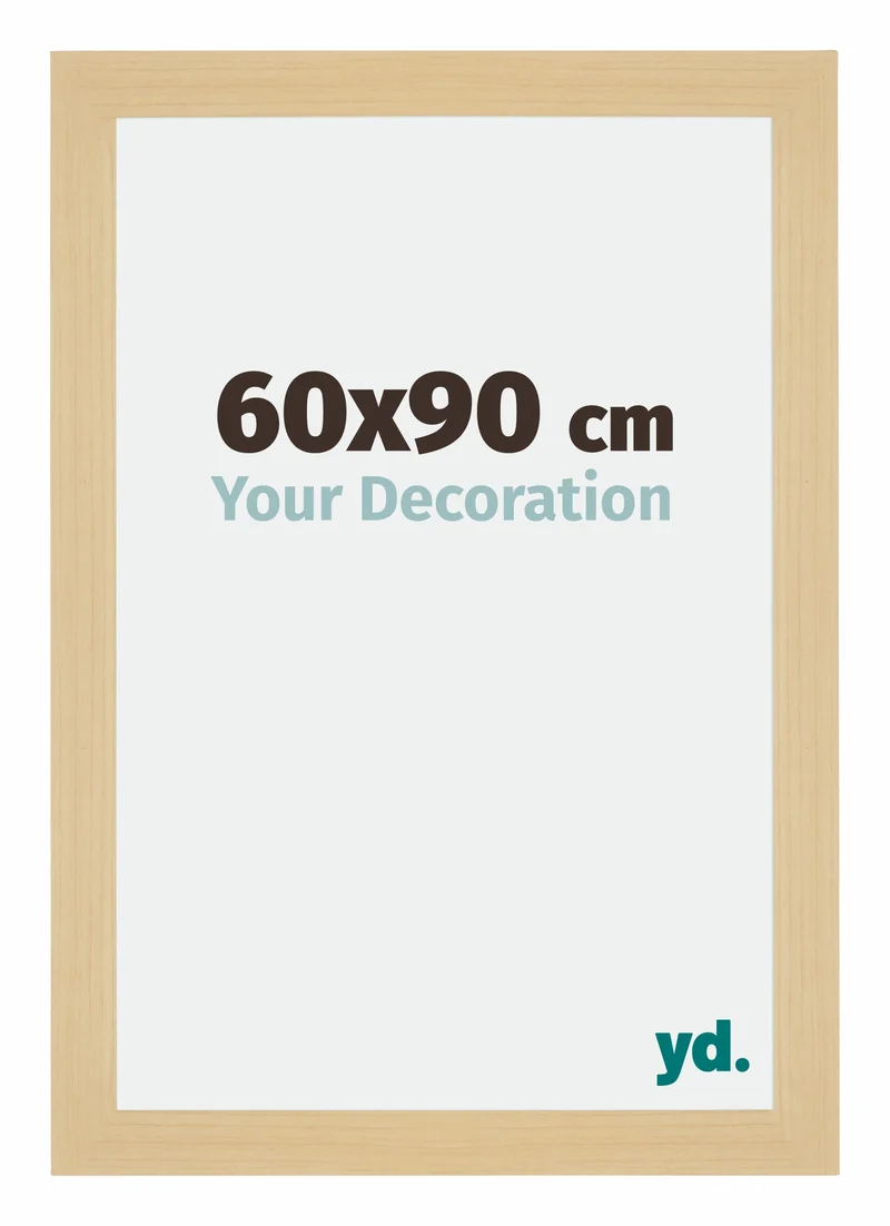 Bilderrahmen 60x90 cm - Ahorn Dekor - MDF - Mura