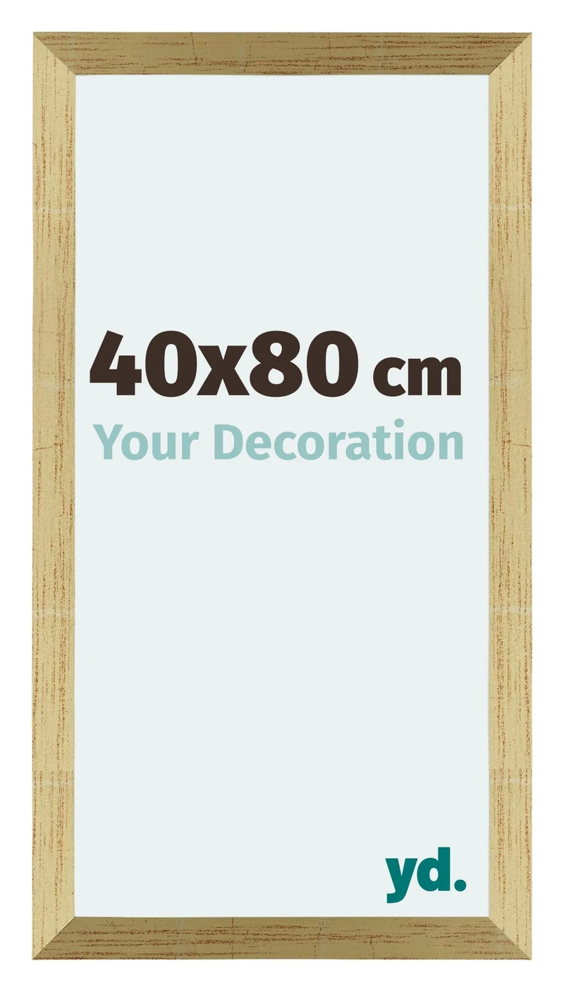 Bilderrahmen 40x80 cm - Goldglanz - MDF - Mura