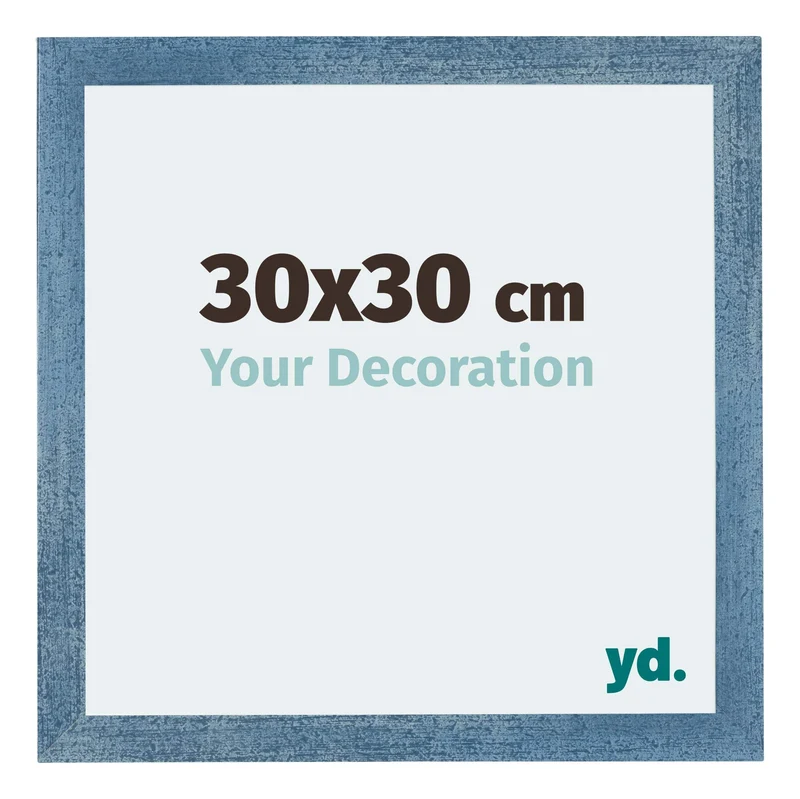 Bilderrahmen 30x30 cm - Hellblau Gewischt - MDF - Mura