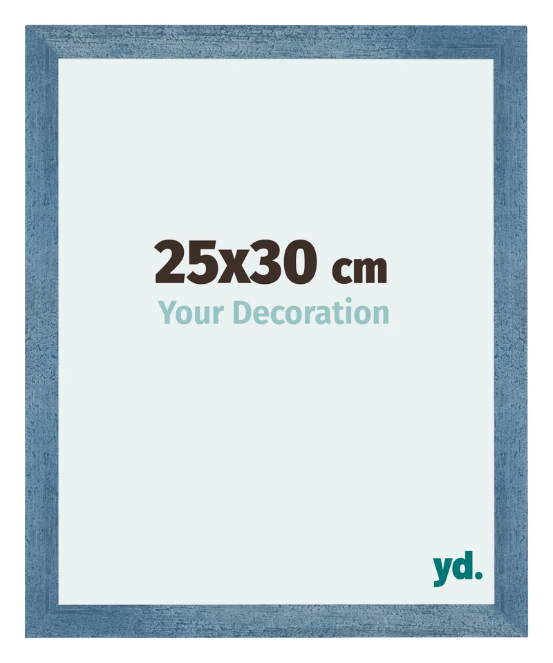 Bilderrahmen 25x30 cm - Hellblau Gewischt - MDF - Mura