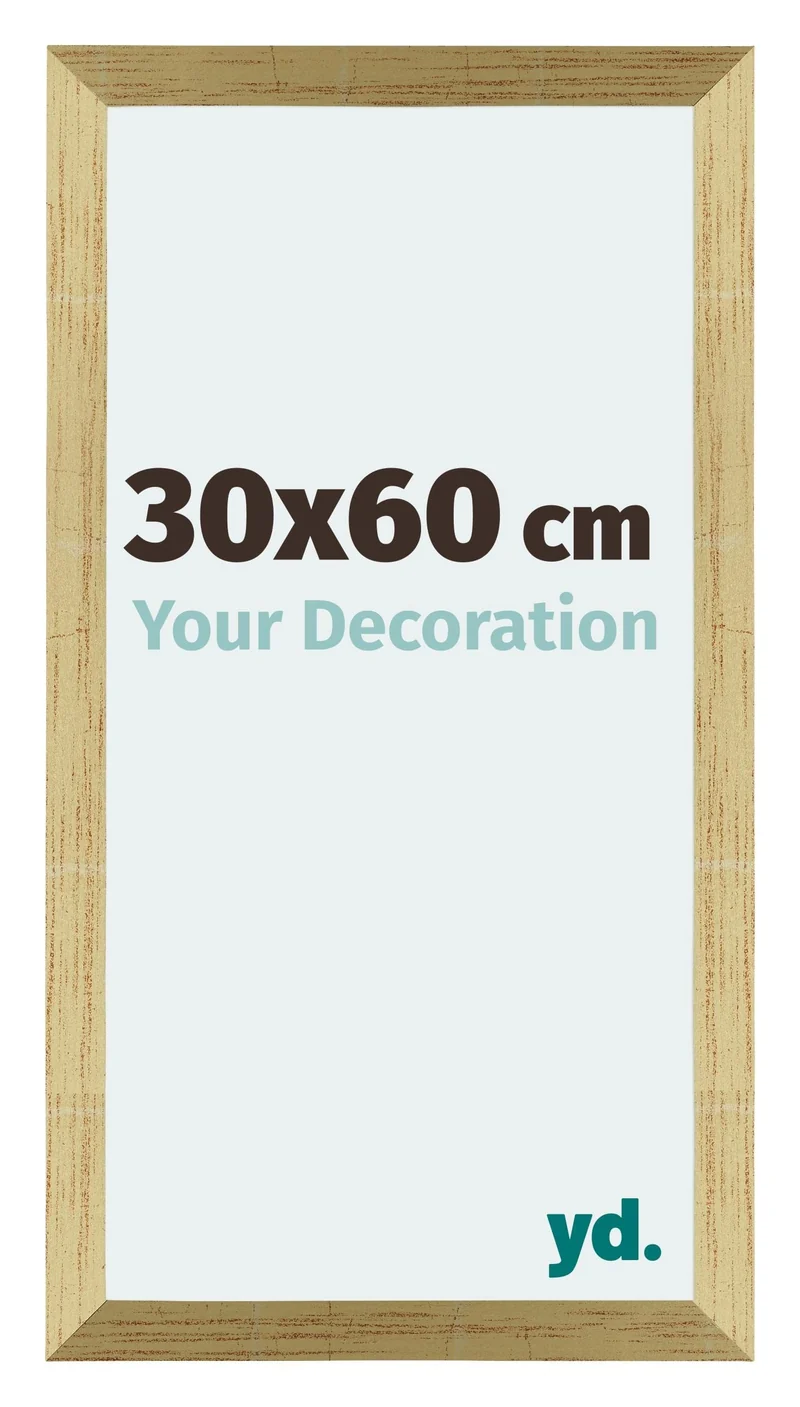Bilderrahmen 30x60 cm - Goldglanz - MDF - Mura
