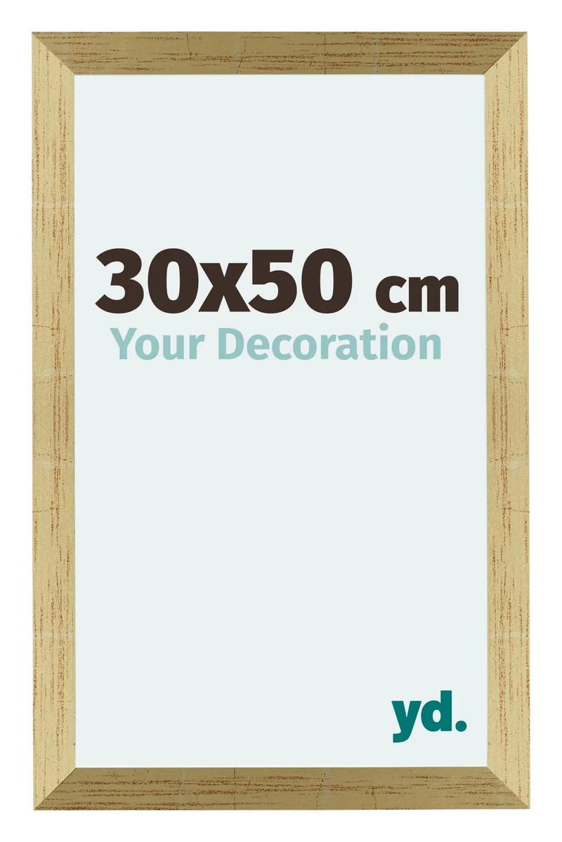 Bilderrahmen 30x50 cm - Goldglanz - MDF - Mura