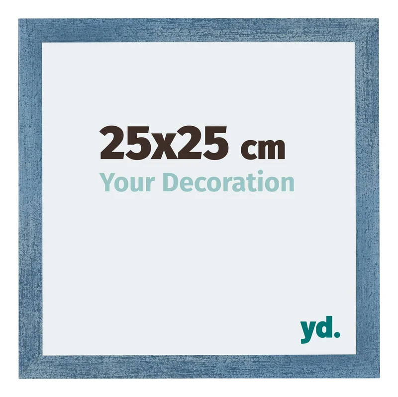 Bilderrahmen 25x25 cm - Hellblau Gewischt - MDF - Mura