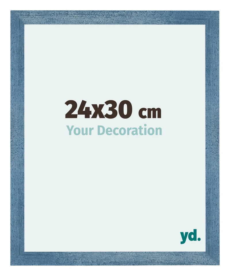 Bilderrahmen 24x30 cm - Hellblau Gewischt - MDF - Mura