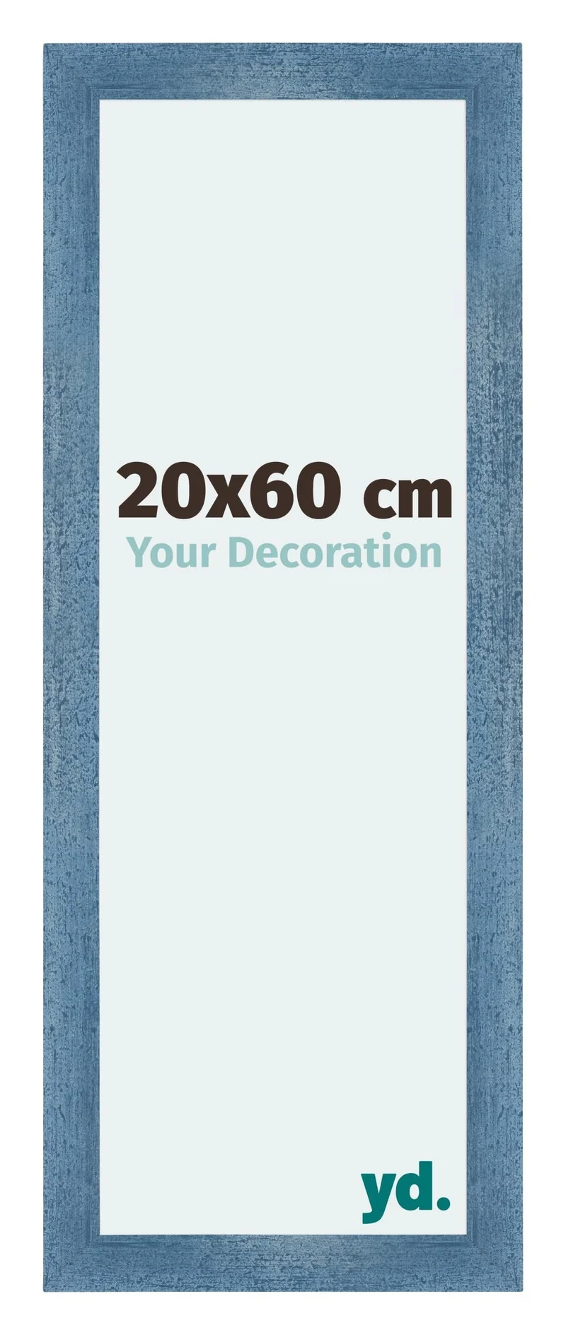 Bilderrahmen 20x60 cm - Hellblau Gewischt - MDF - Mura