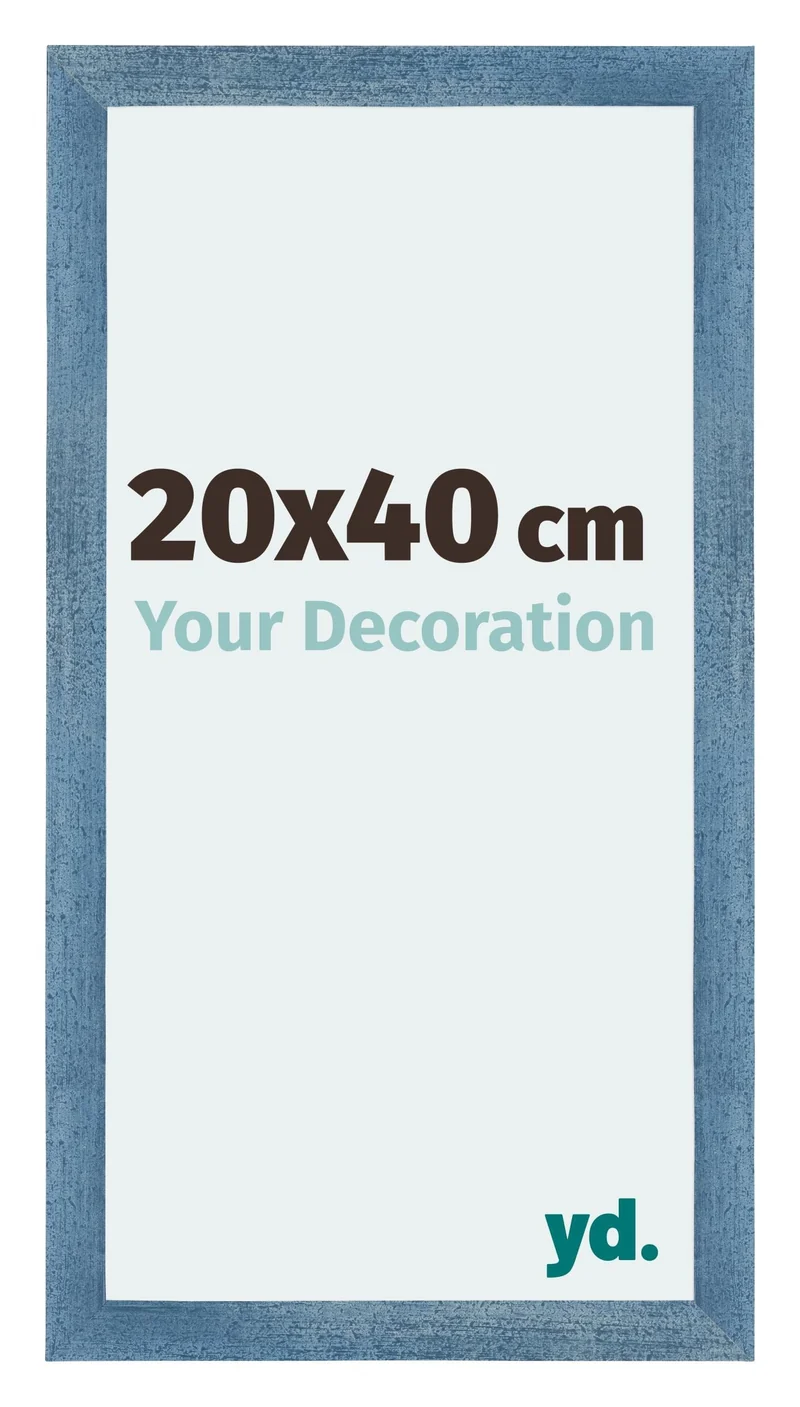 Bilderrahmen 20x40 cm - Hellblau Gewischt - MDF - Mura