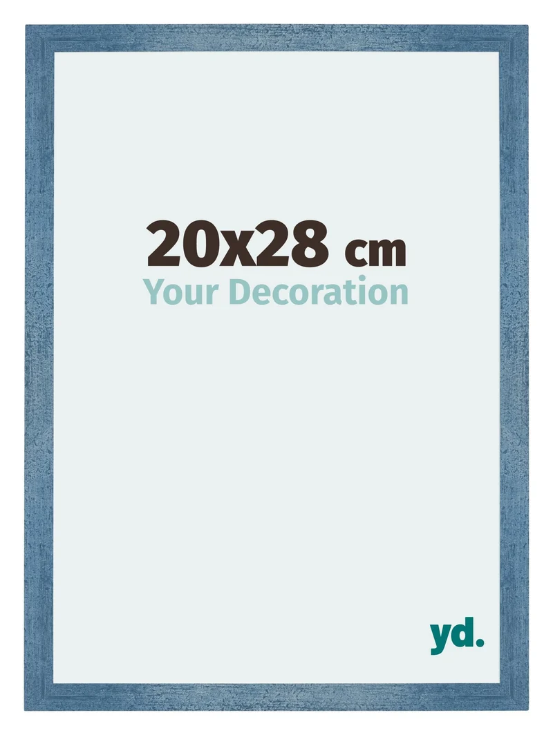 Bilderrahmen 20x28 cm - Hellblau Gewischt - MDF - Mura