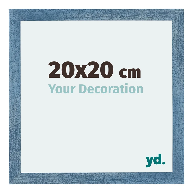 Bilderrahmen 20x20 cm - Hellblau Gewischt - MDF - Mura