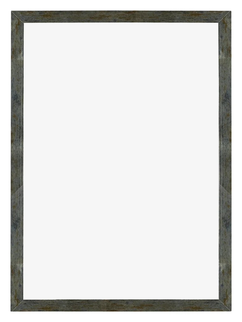 Bilderrahmen 35x50 cm - Blau Gold Meliert - MDF - Mura