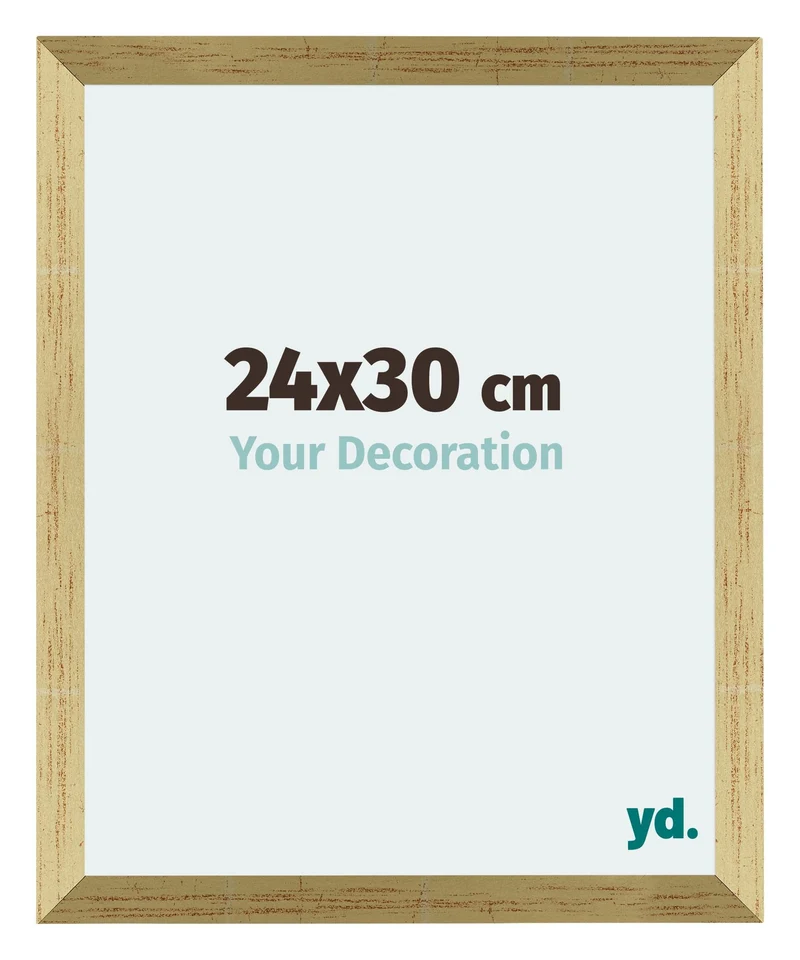 Bilderrahmen 24x30 cm - Goldglanz - MDF - Mura