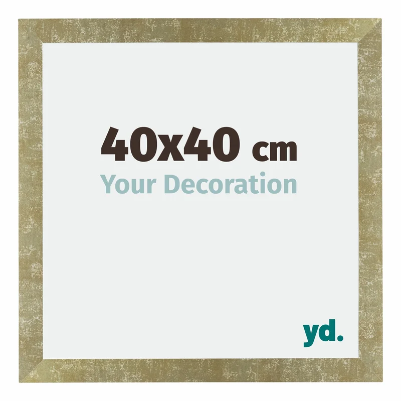 Bilderrahmen 40x40 cm - Gold Antik - MDF - Mura