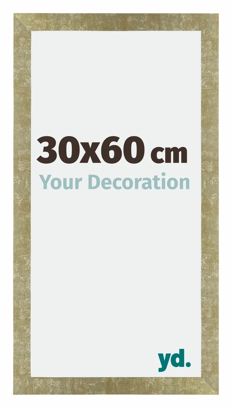 Bilderrahmen 30x60 cm - Gold Antik - MDF - Mura