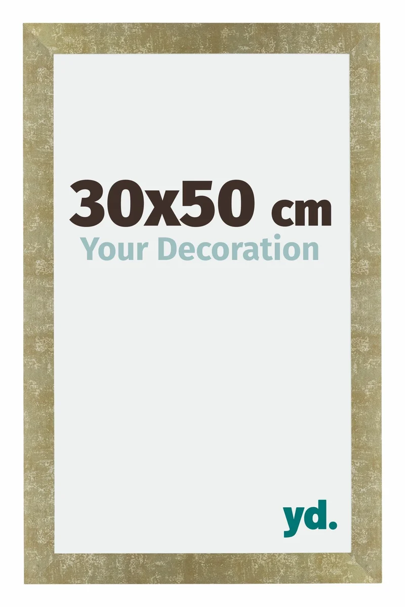 Bilderrahmen 30x50 cm - Gold Antik - MDF - Mura